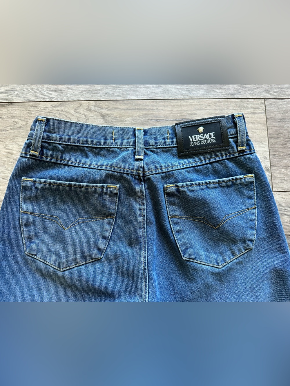 Versace Women's Straight Leg Jeans in Medium Blue Denim - Picture 7 of 12
